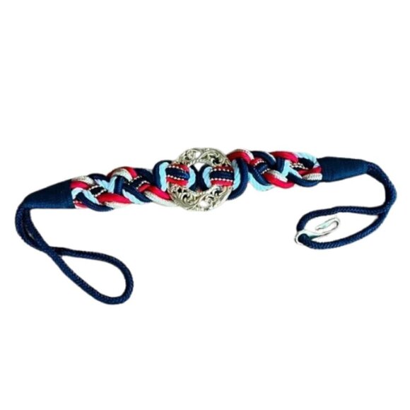 Motion East Vintage 80's 90's Twisted Multicoloured Rope Belt Sz M/L - Picture 1 of 6